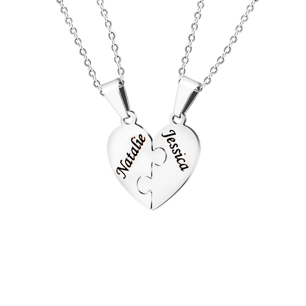 BowLift | Personalized Family Heart Puzzle Necklace