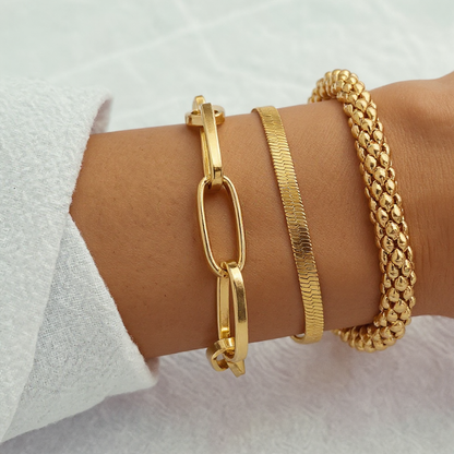 BowLift | 3pc Chunky & Elegant Bracelet Stack