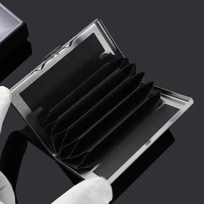 Ultra-thin card case with anti-theft and anti-demagnetization protection