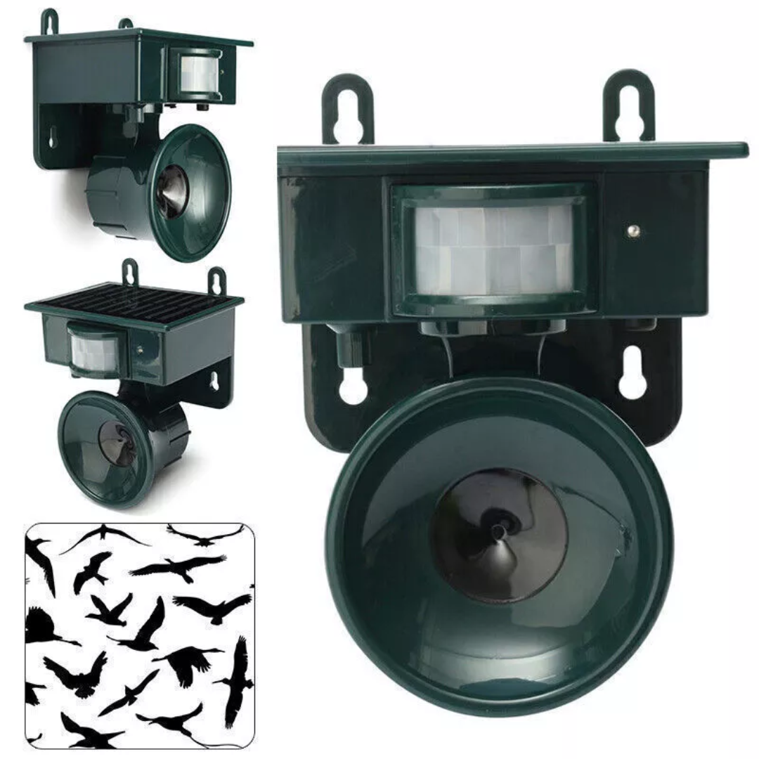 BowLift | TerraGuard – Weatherproof Solar Bird Repeller with PIR Motion Sensor & Natural Sound Deterrent