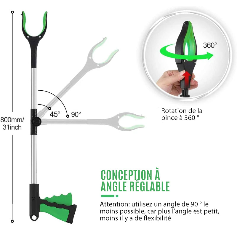 Gripping tool with adjustable angle arm | Bowlift