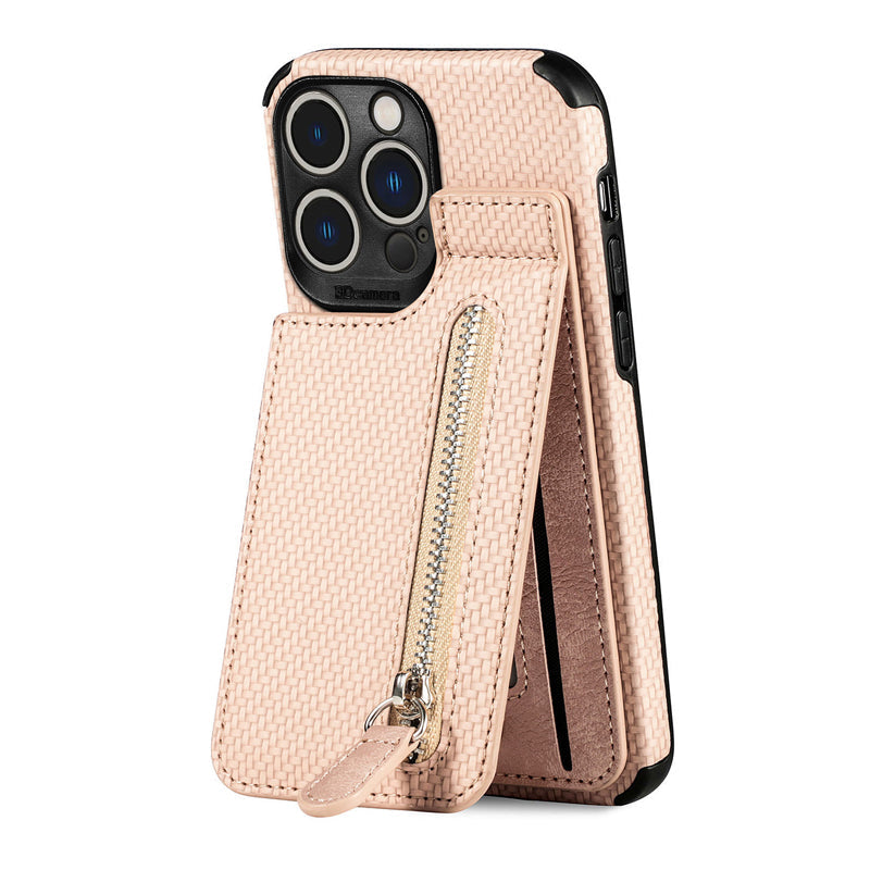 Magnetic zipper wallet case with credit card holder | Bowlift
