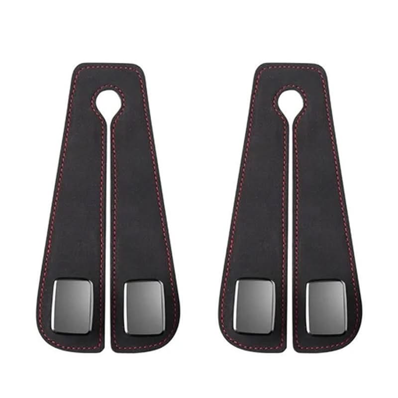 BowLift | Car Seat Back Double Hook with Phone Holder – PU Leather Organizer