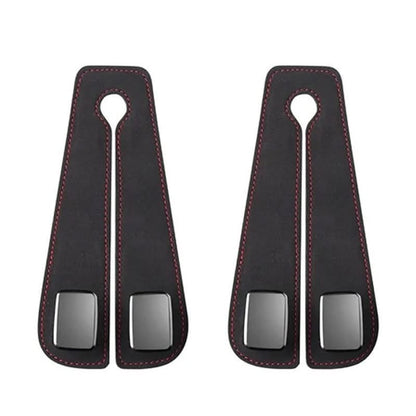 BowLift | Car Seat Back Double Hook with Phone Holder – PU Leather Organizer