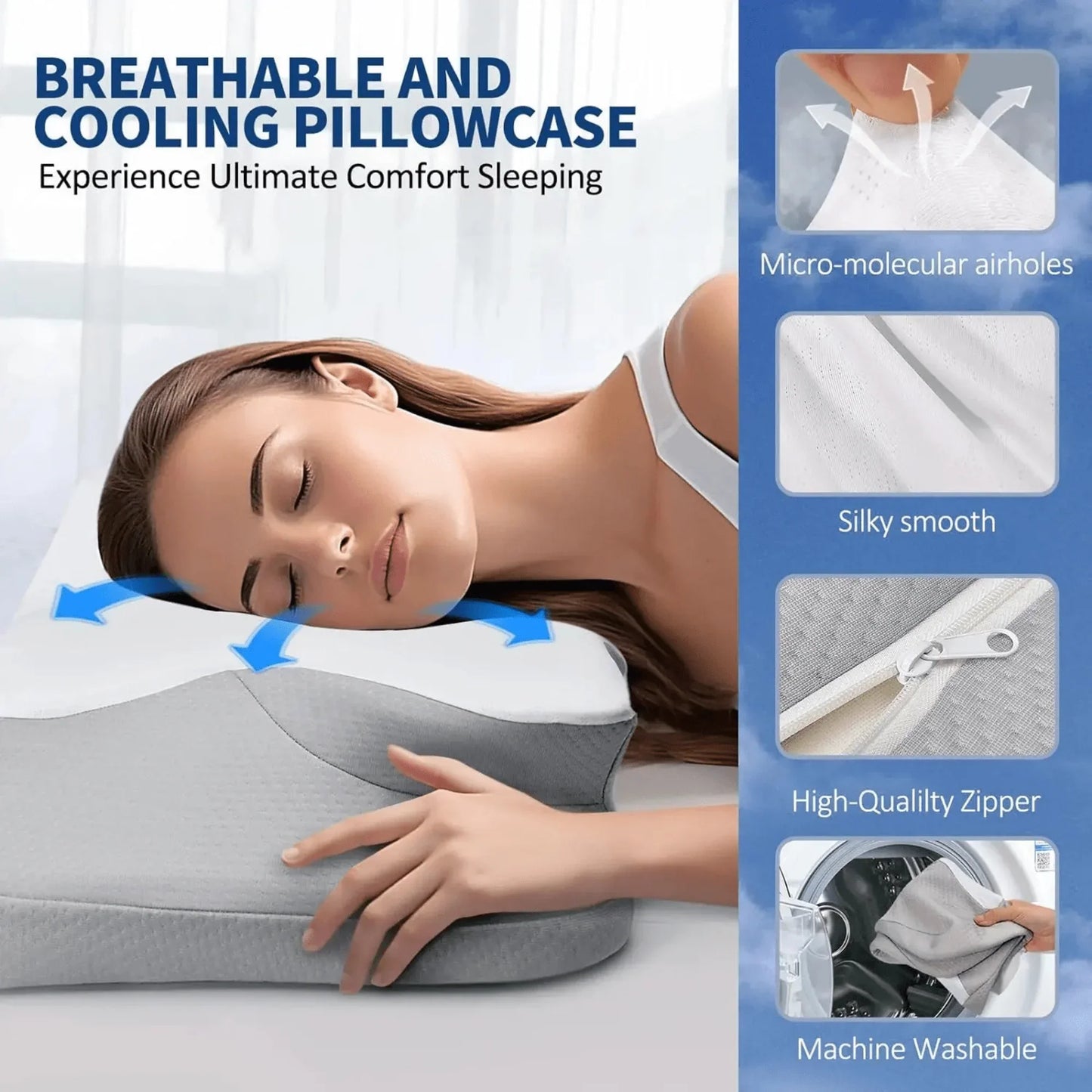 Skanto | Butterfly Memory Foam Pillow - Orthopedic Pain Relief Shaped Pillow