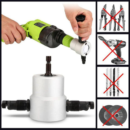 Skanto | Nibbler Cutter Drill Attachment Double Head Metal Sheet