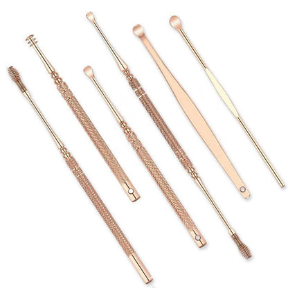 Stainless steel ear picks (6 sets)