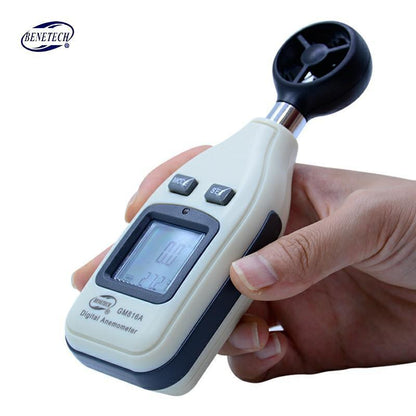 BowLift | Wind Speed Meter with LCD Backlight Display Handheld Windmeter