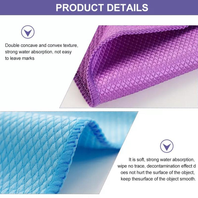 Fish Scale Microfiber Cloth Polishing Cleaning Cloth Set of 5 Pieces | Karnz