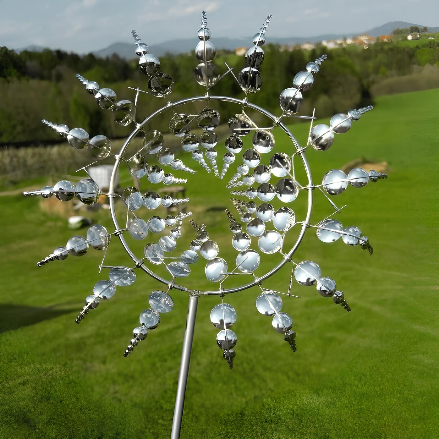 Unique and magical metal windmill