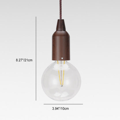 Retro Portable Waterproof Wood Cone Battery USB 1-Light Camping Outdoor Light | Skanto