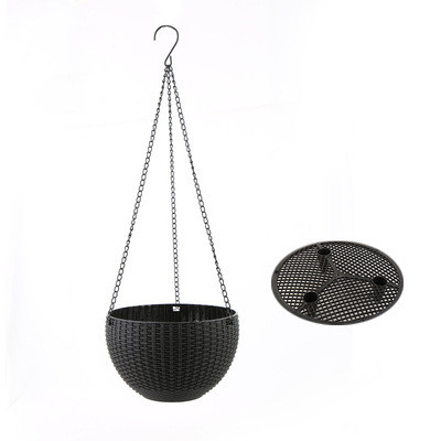 BowLift | Woven hanging basket for plants with chain – Ideal for balcony and garden