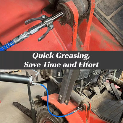 High-Pressure Grease Coupler - Heavy-Duty Fittings Adapter for Grease Guns, Fast Lock and Release Nozzles (Universal Fit) Bowlift