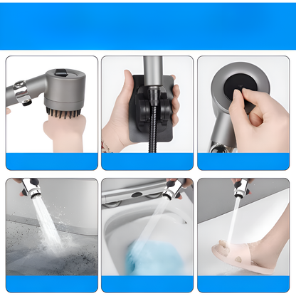 HydroPower Showerhead – High-pressure showerhead with 3 modes and massage brush | Bowlift