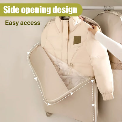 Skanto | Space-Saving Hanging Garment Bag with Self-Compressing Zipper
