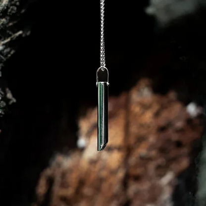 Necklace with breathing exercises | Stainless steel | Alternative to smoking and vaping for anxiety relief