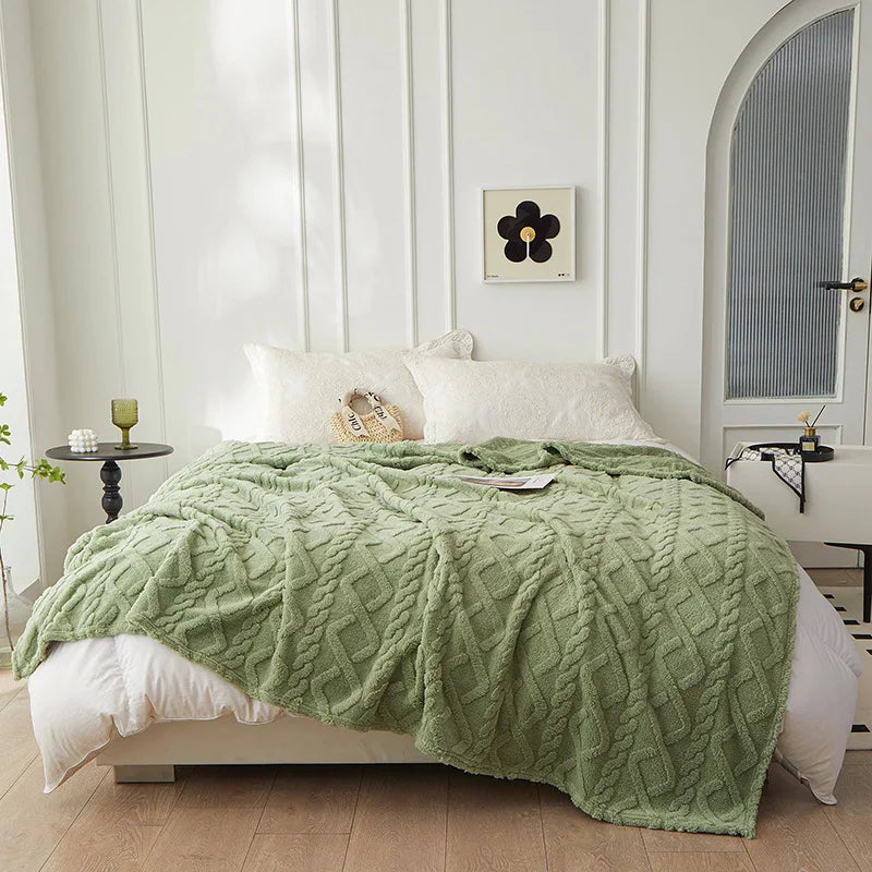 Kalsten | Luxury Faux Lambswool Polyester Blanket for Bedroom