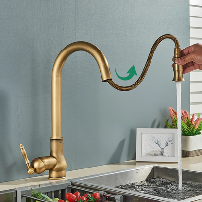 Antique brass faucet – Vintage design for the kitchen | Bowlift