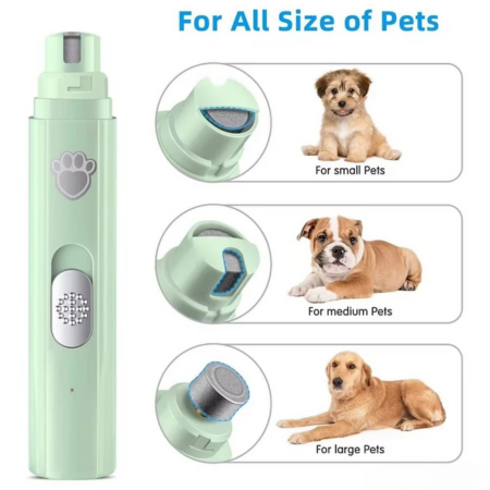 Skanto | Rechargeable Electric Dog Nail File with Polishing Wheel for Small and Large Pets