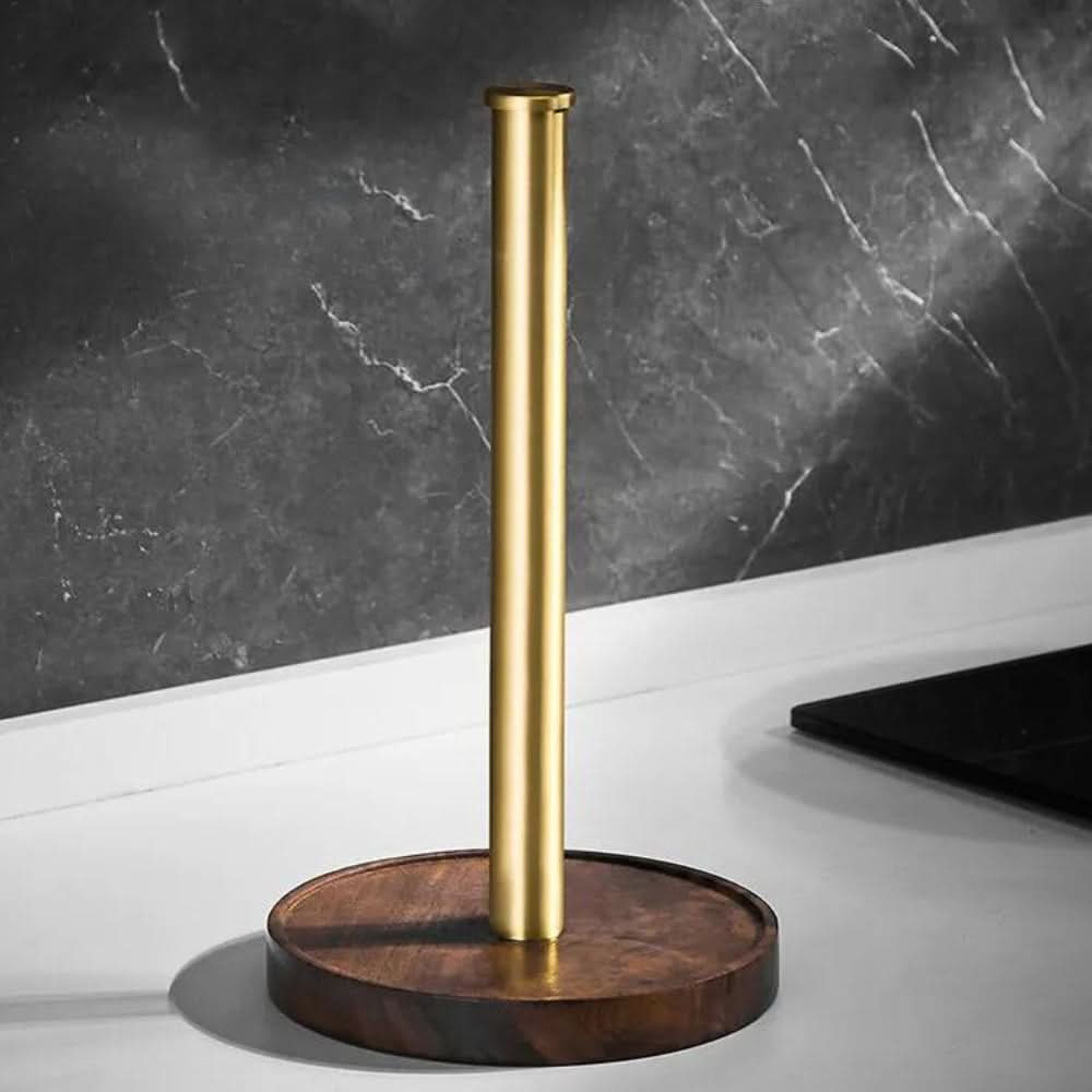 BowLift | Walnut Wood Paper Towel Holder Stand