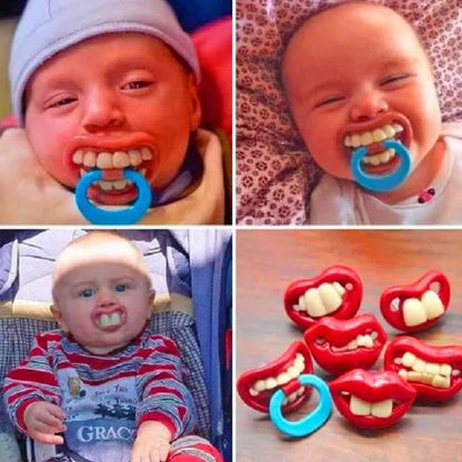 Funny pacifier with teeth