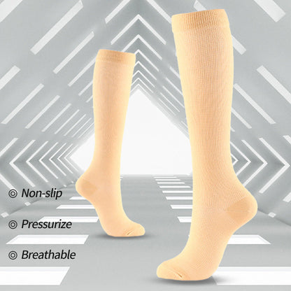 Elastic compression stockings with zipper