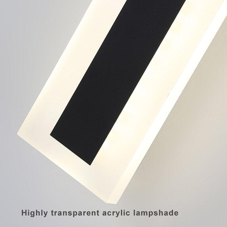 Skanto | Minimalist Extended Rod Shape 1-Light LED Acrylic Outdoor Waterproof Wall Lamp