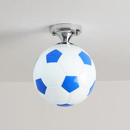 Skanto | SportLume Creative Ceiling Light | Basketball & Soccer Design | Semi-Flush Mount | Glass Lamp