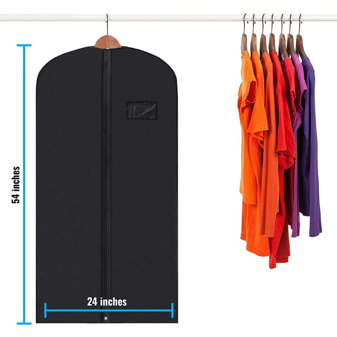 BowLift | 5 Premium Garment Bags - With Transparent Window, Water-Repellent - 40"/54" Inches