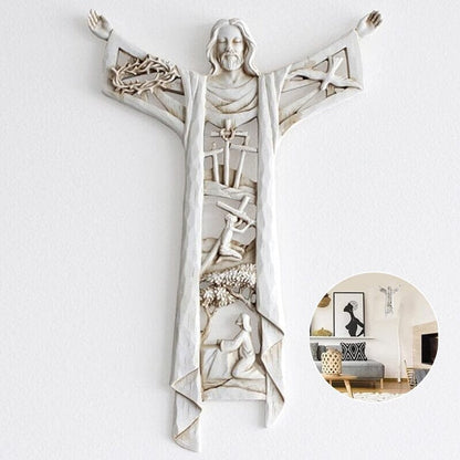 BowLift | Risen Christ Wall Cross Jesus Figures