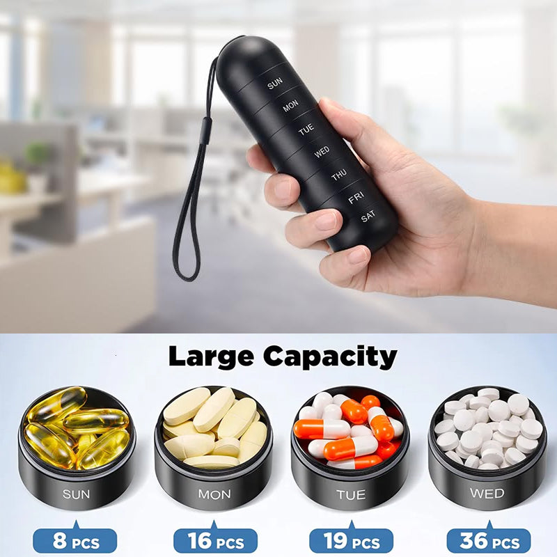 BowLift | 7 Days Portable Pill Organizer for Travel