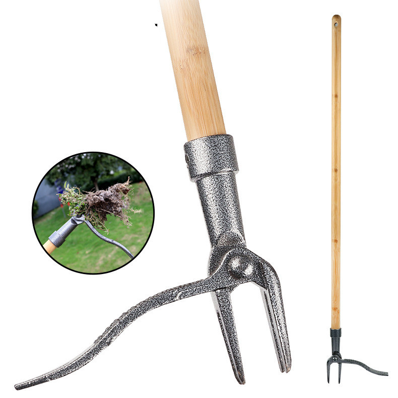 Skanto | 4-Prong Weeder – Effective Iron Garden Tool for Root Removal