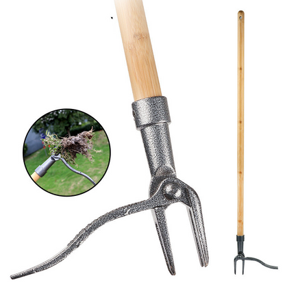 Skanto | 4-Prong Weeder – Effective Iron Garden Tool for Root Removal