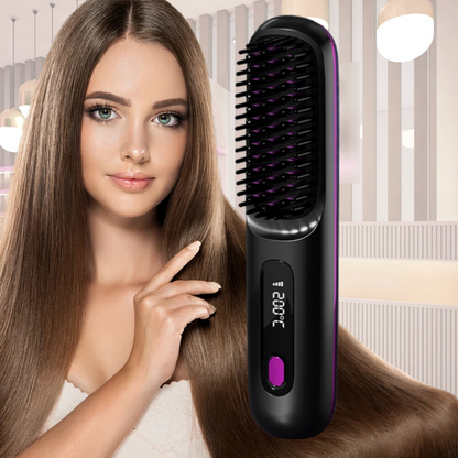 Skanto | Hair Straightener Brush with Digital Display