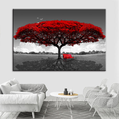 Red Blossoms - Canvas Wall Art Painting | Nature Inspired Wall Art | Bowlift