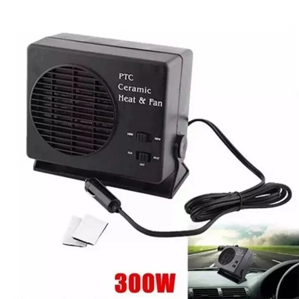 Skanto | 12V Ceramic Car Heater | 150W-300W Portable Fan with Automatic Thermostat for Winter Vehicle Use