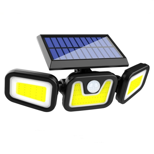 Skanto | Solar LED Floodlight with Motion Sensor – 3-Beam Outdoor Lighting for Garden, Driveway, and Garage