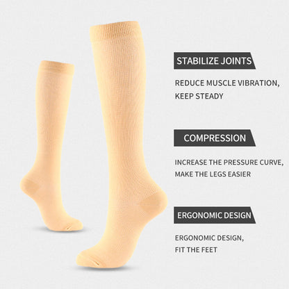 Elastic compression stockings with zipper