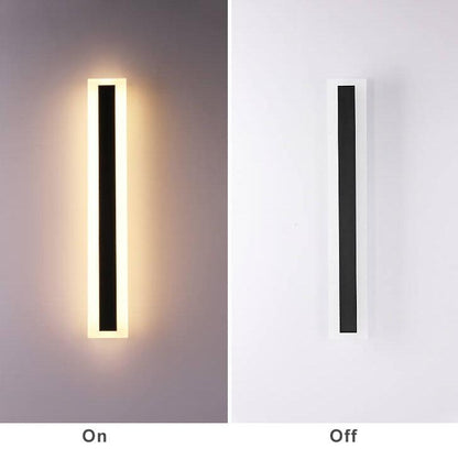Skanto | Minimalist Extended Rod Shape 1-Light LED Acrylic Outdoor Waterproof Wall Lamp