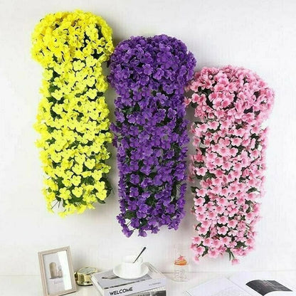 Lively artificial hanging orchid bunch | Skanto