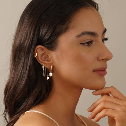 BowLift | 4 Pair Pearl Accented Earrings Set