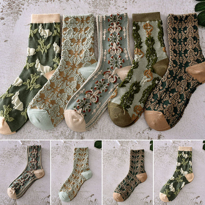 Skanto | Women's Floral Cotton SOCKS