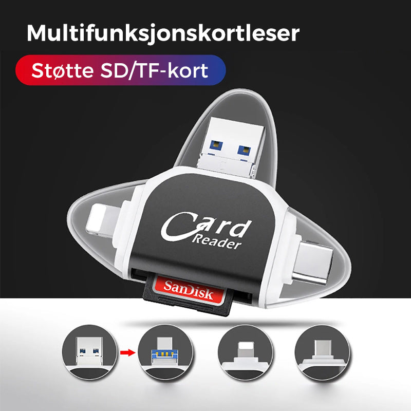 Multi-Port 4 in 1 Universal SD TF Card Reader | Bowlift