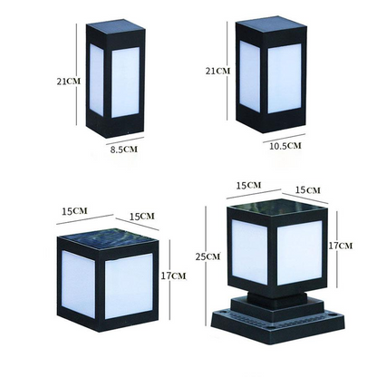 BowLift | Solar LED garden lantern in square design – decorative outdoor lighting for paths and terrace