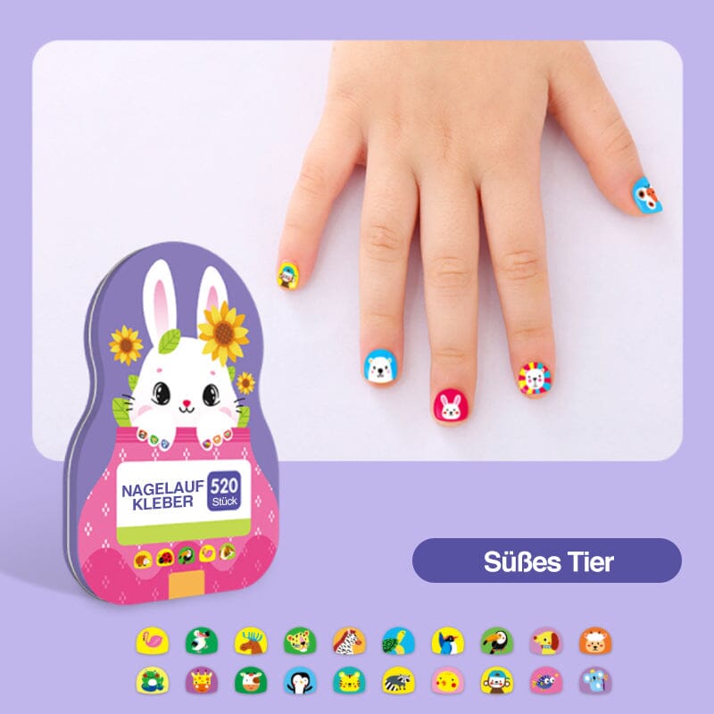 BowLift | Nail Sticker Set for Kids (520 Pieces)