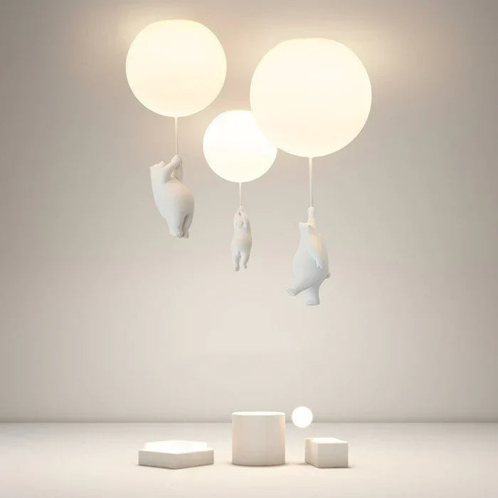 Children's ceiling lamp with bear and balloon - CloudBear | Brehn