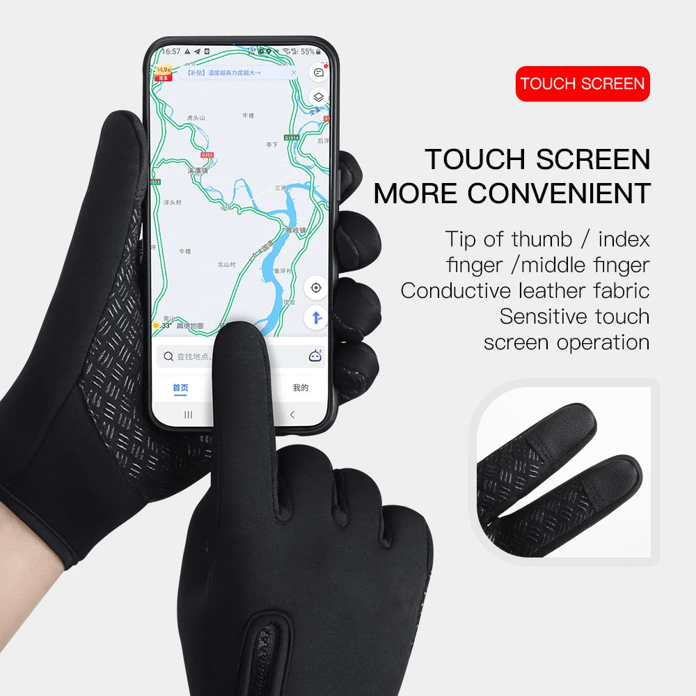 Sandsberg | Winter Gloves for Cycling & Skiing | Black