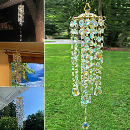 Aurora Crystal Glass Wind Chime | Bowlift