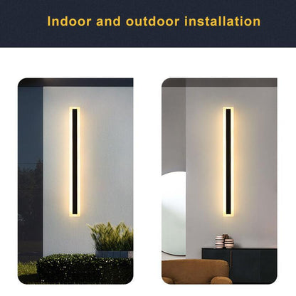 Skanto | Minimalist Extended Rod Shape 1-Light LED Acrylic Outdoor Waterproof Wall Lamp