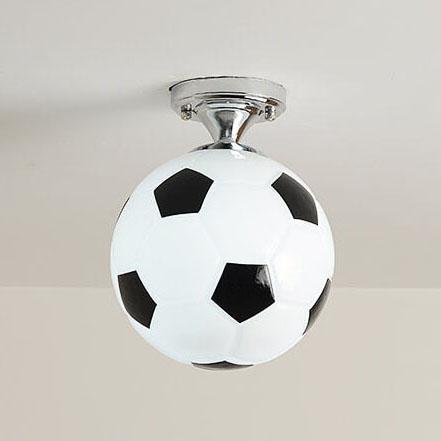 Skanto | SportLume Creative Ceiling Light | Basketball & Soccer Design | Semi-Flush Mount | Glass Lamp